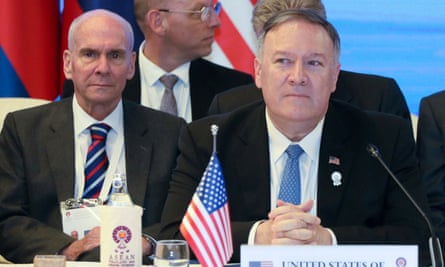 Michael McKinley and Mike Pompeo during a meeting in Bangkok, Thailand 1 August 2019.