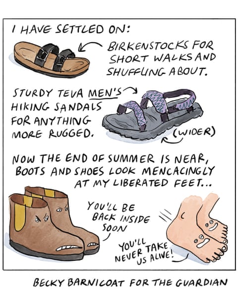 Sandal season by Becky Barnicoat cartoon, panel 4