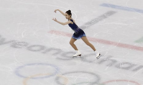 Choi Dabin of South Korea performs during the women’s free skate.