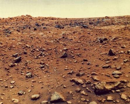 21st July 1976: The first colour photograph taken on the surface of the planet Mars, by the Viking 1 probe.