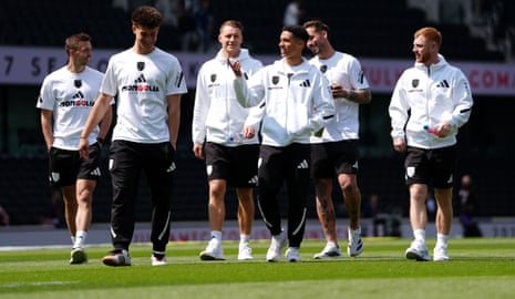 Fulham’s players take in the spring air at Craven Cottage.