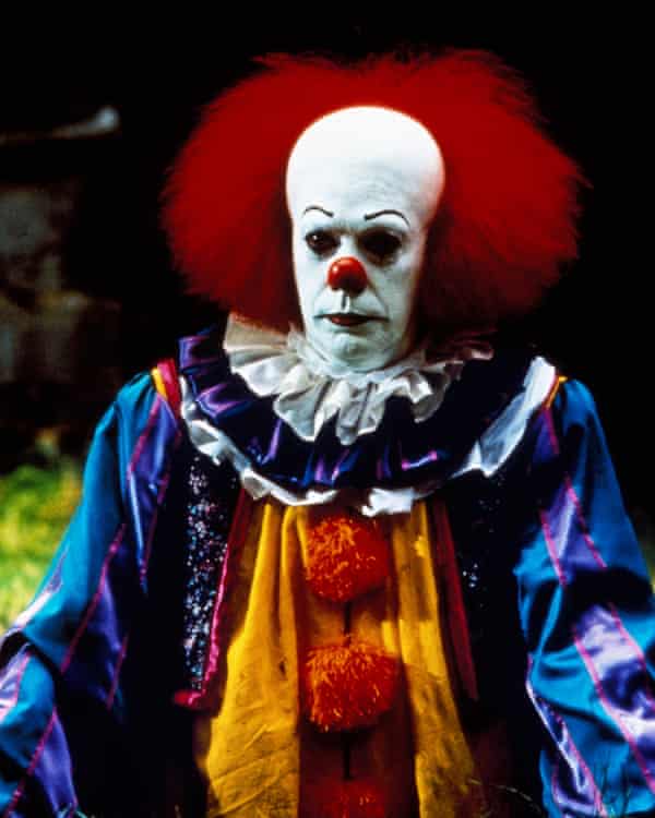 Tim Curry as Pennywise in the 1990 TV film Stephen King’s It.