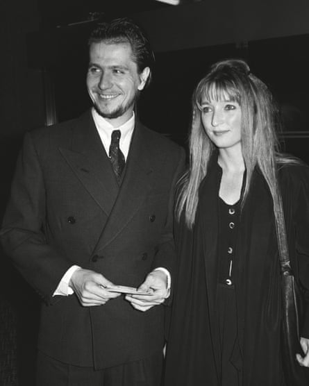 Lesley Manville with her first husband, Gary Oldman, in 1986