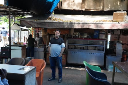 Anil, at his restaurant in Nehru Place, Delhi, which he has run for 30 years.