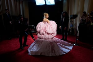 Ariana Grande attends the 96th Annual Academy Awards at the Dolby Theatre in Los Angeles, US