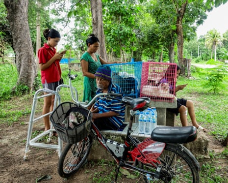 People rest at a shelter, after recent clashes along the disputed border between the two countries, in Surin province, Thailand, on Thursday, 24 July 2025.