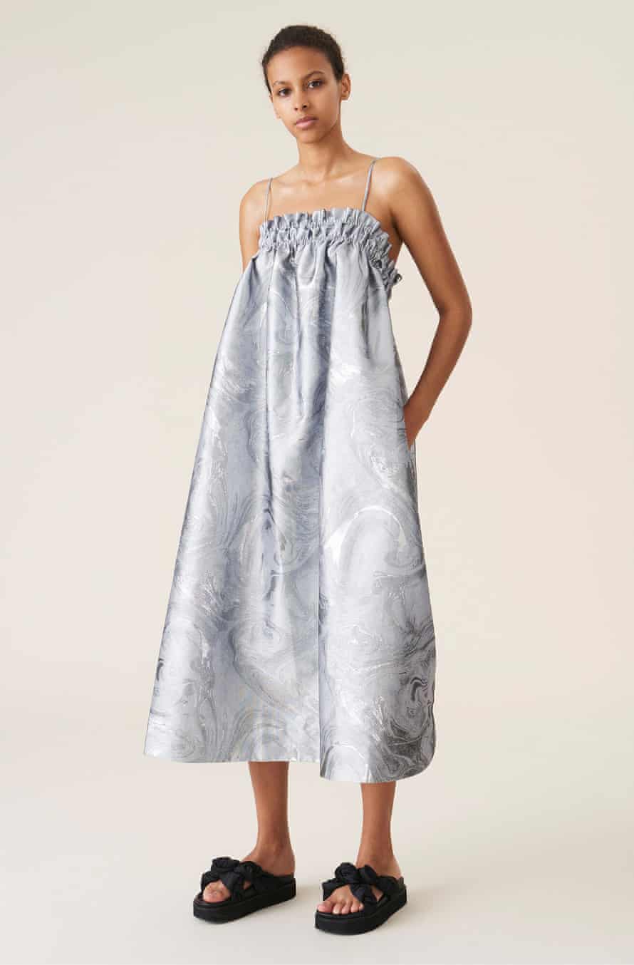 Silver dress, £ 205, ganni.com