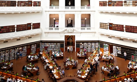 La Trobe reading room in the State Library Victoria in Melbourne.