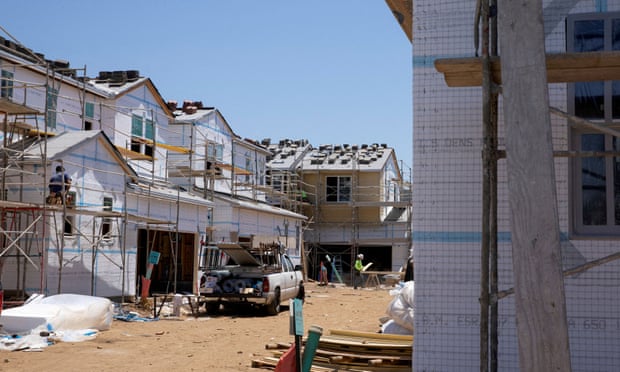 Residential home construction in California, US