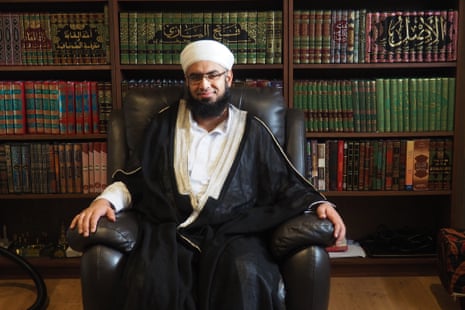 Mufti Zeeyad Ravat a muslim leader in his Melbourne home. 