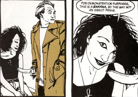 An image from Death Talks about Life, a 1994 Aids awareness comic book by Neil Gaiman and Dave McKean.