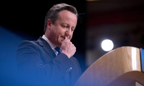 David Cameron delivers his keynote speech at the Conservative party conference in 2014