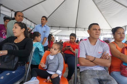 San Jose, Costa Rica. January 23, 2019 At the Center for Migration of the Costa Rican government in San José, Nicaraguans wait to apply for asylum.