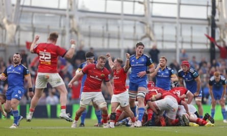 Munster celebrate their win over Leinster