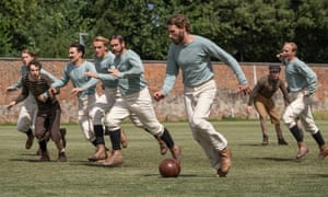 Edward Holcroft as Arthur Kinnaird in playing action during The English Game