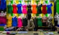 clothing stall vendor Indonesia