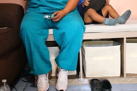 a woman sitting down