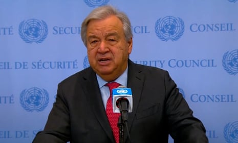 Gaza could run out of fuel within hours after border crossings closed, warns UN chief
