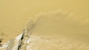 Murky water in the river