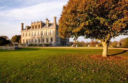 Autumn sunshine over Kingston Lacy, an elegant Italianate country mansion set in attractive formal gardens