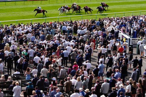Shane Foley riding Double Rush (left) win The Betfred Handicap.