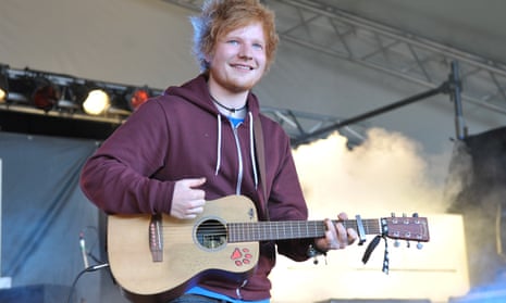 Ed Sheeran makes a guest appearance on the BBC Radio 1 Introducing stage during the Reading festival in 2011.