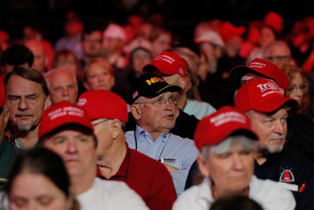 Attendees await the start of the NRA’s 148th annual meeting in Indianapolis, Indiana.