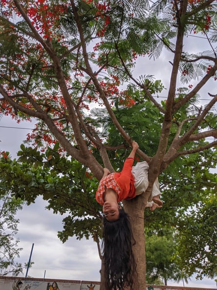 Ruchika climbing trees