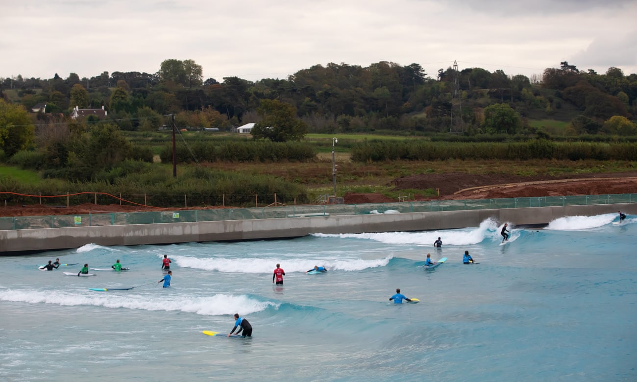The Wave: a new surfing venue near Bristol which can accommodate up to 80 surfers at any time with waves ranging from beginner to advanced level