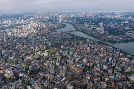 Aerial view of Dhaka, the capital of Bangladesh.