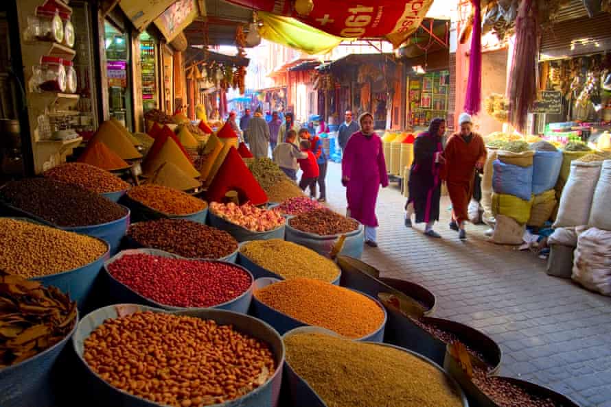 Spices at a souk in Marrakesh