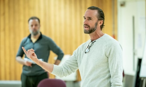 Joseph Fiennes in rehearsal as Gareth Southgate in new play Dear England at the National Theatre