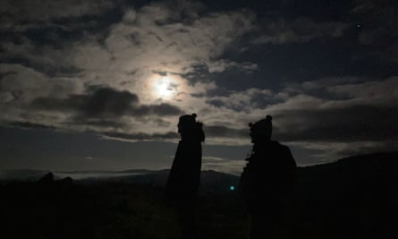 Garn Goch in moonlight