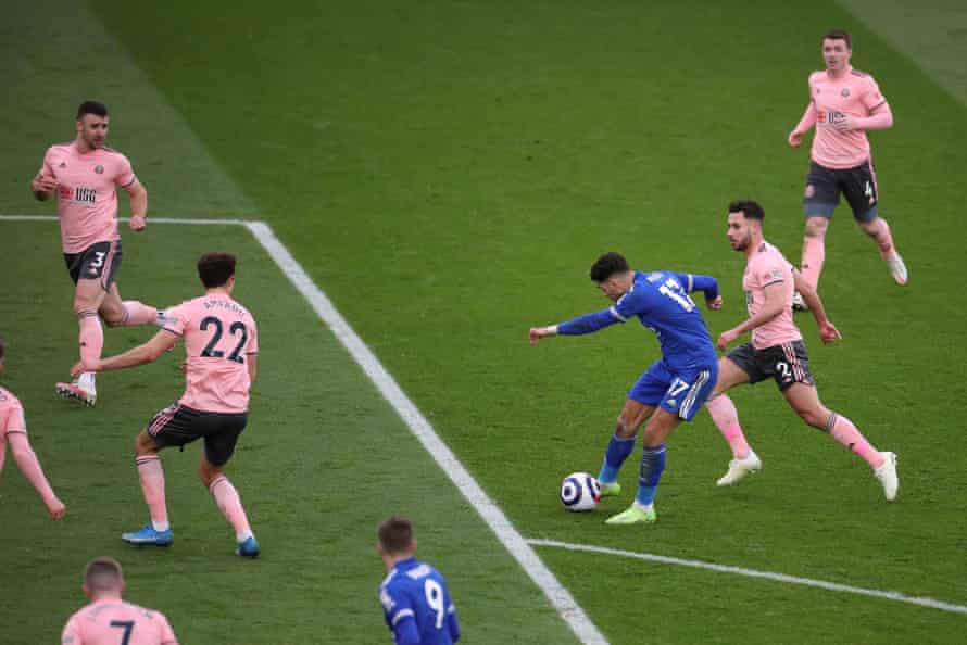 Ayoze Pérez caused havoc in the Sheffield United defence during Leicester’s 5-0 win.