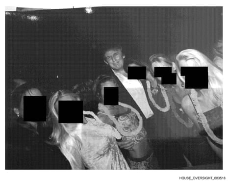 Donald Trump in a partially-redacted photo released by House Oversight Democrats.