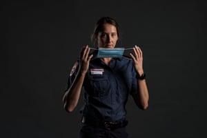 Erica Fowler dressed as a paramedic