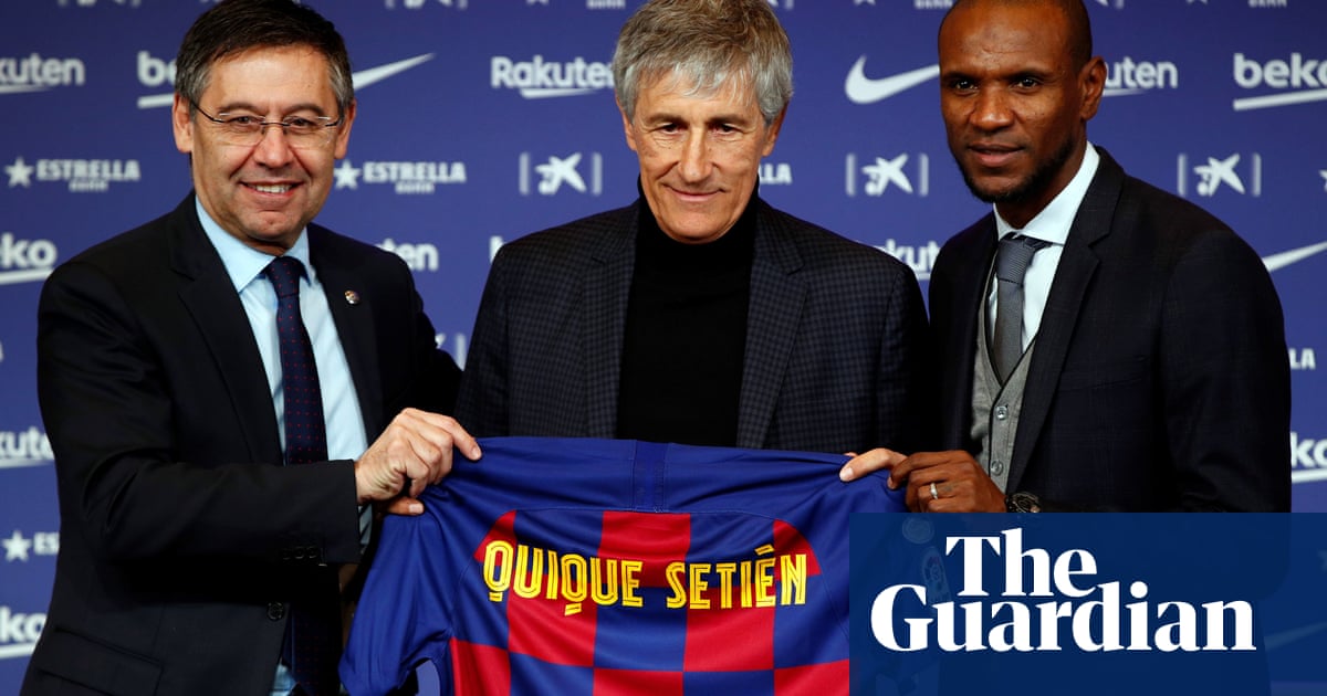 Yesterday I was walking with cows: Quique Setién unveiled as Barcelona coach – video