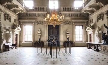 Subtle but perforating … Magdalene Odundo’s works displayed in the stone hall of Houghton Hall.