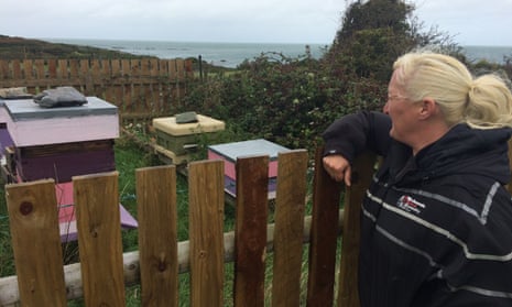 Katie Hayward, owner of Felin Honeybees, Anglesey and hives
