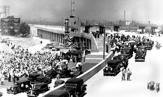 The official 1936 opening of the Triborough Bridge, a construction project which helped consolidate Robert Moses’s political power.