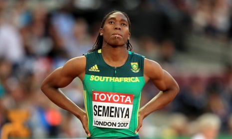 Caster Semenya before a race during the 2017 world championships in London