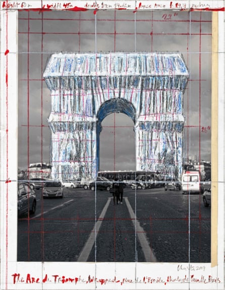 Christo’s vision of the Arc de Triomphe wrapped.