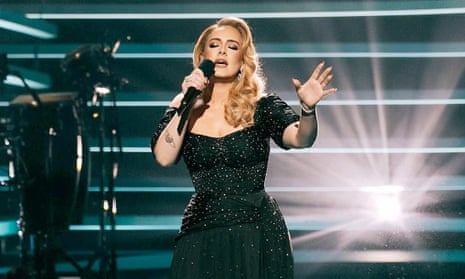 Adele performing on An Audience With Adele.