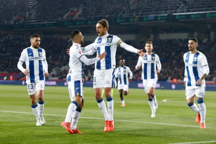Sergio González celebrates scoring