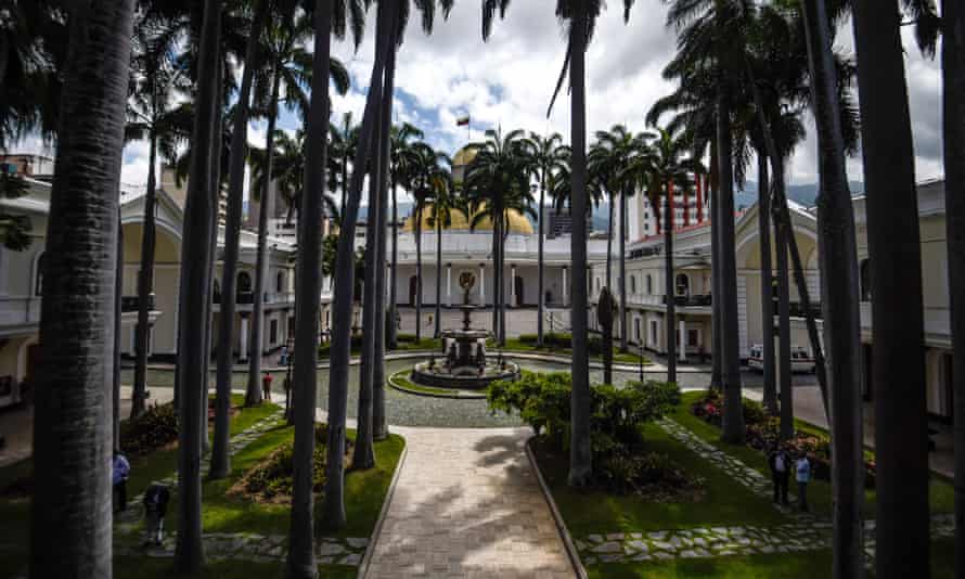 The national assembly building in the Venezuelan capital. ‘Venezuela today is an example of open class war, that there is no more democratic solution.’