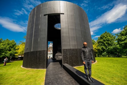 Theaster Gates outside his Serpentine pavilion in June.