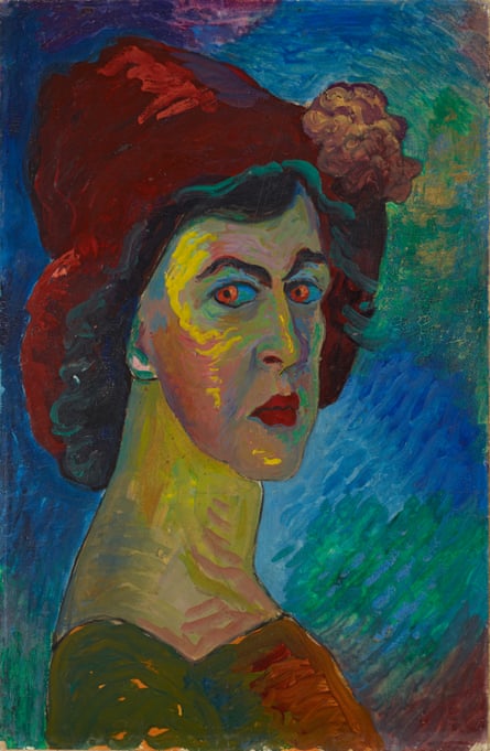 An expressionist and no mistake … Marianne von Werefkin’s Self-Portrait I, c 1910.
