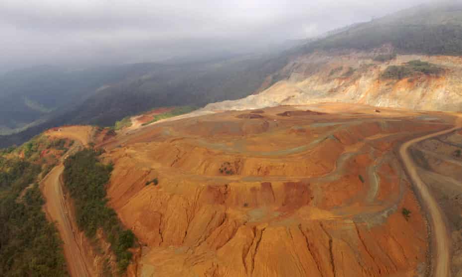 The opencast Fenix mine, El Estor, Guatemala