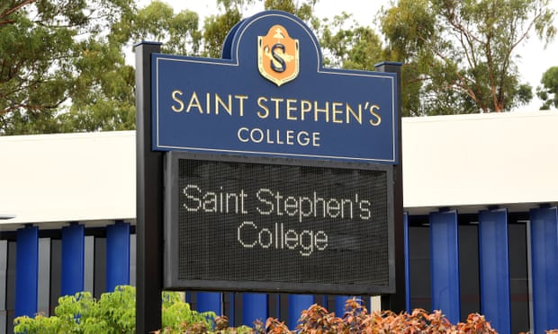 Signage outside Saint Stephen’s College at Upper Coomera, Gold Coast.