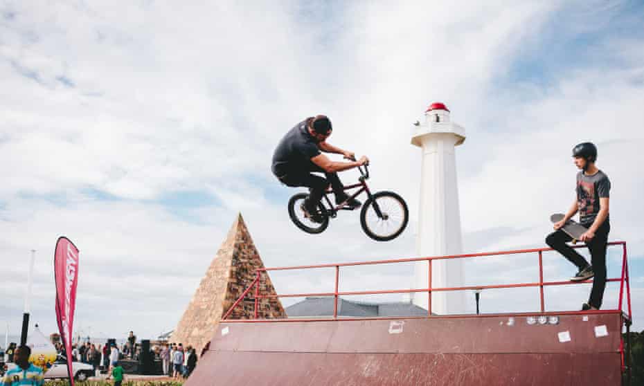 BMX air-trick at the Donkin Reserve